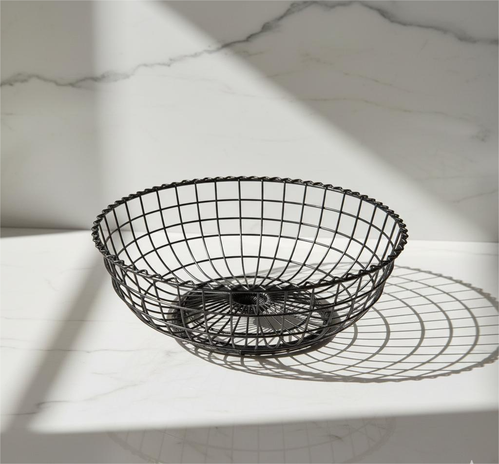 Crimped Rim Wire Fruit Bowl