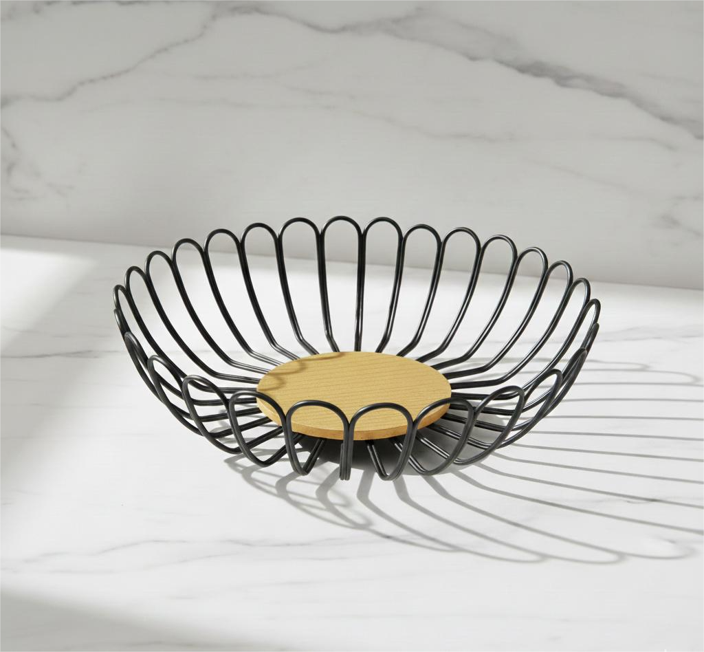 Petal Design Metal Wire Serving Bowl