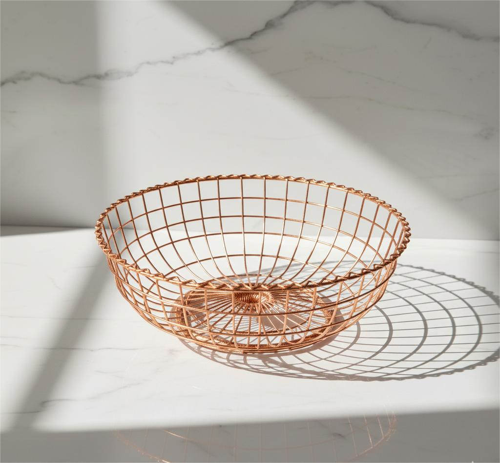 Crimped Rim Wire Fruit Bowl