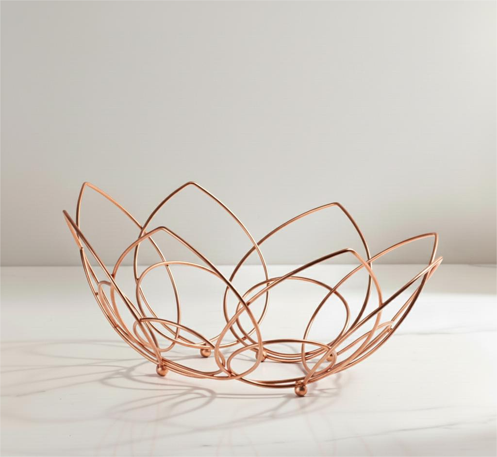Modern Lotus Wire Fruit Bowl