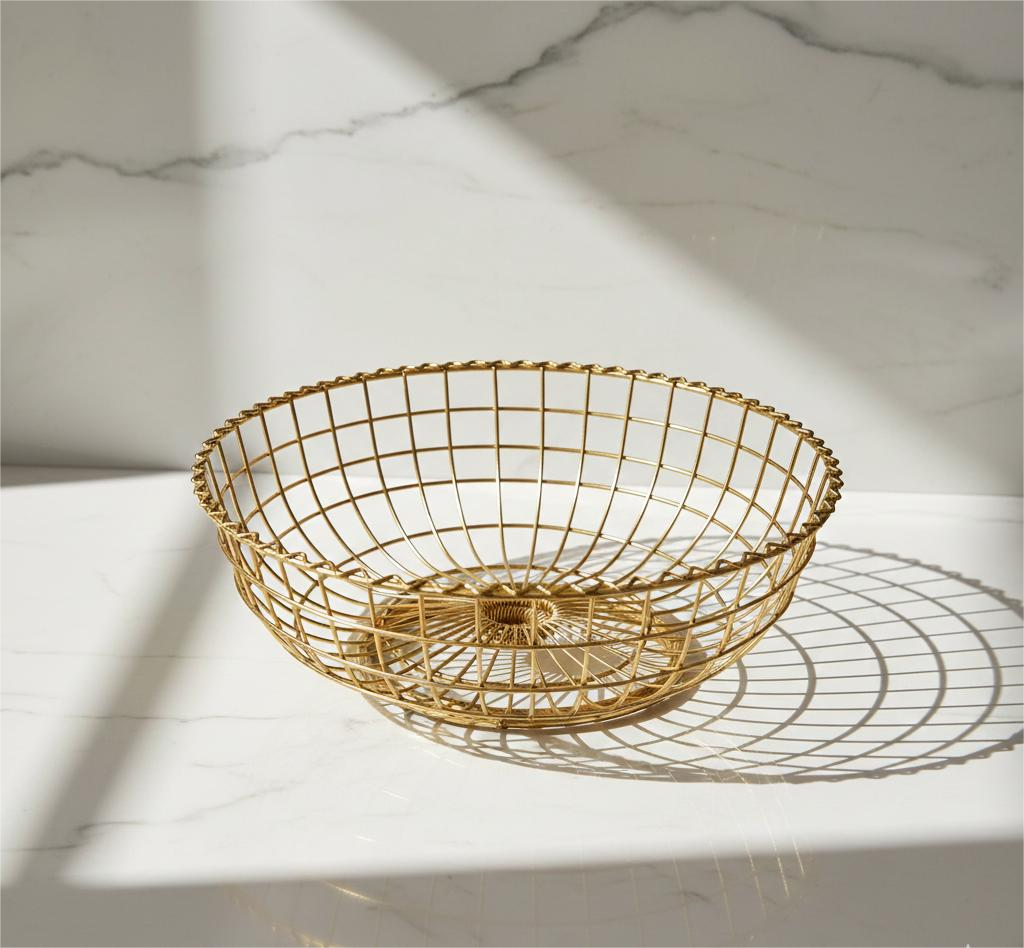 Crimped Rim Wire Fruit Bowl