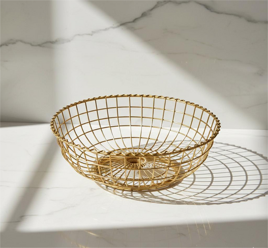 Crimped Rim Wire Fruit Bowl