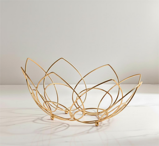 Modern Lotus Wire Fruit Bowl