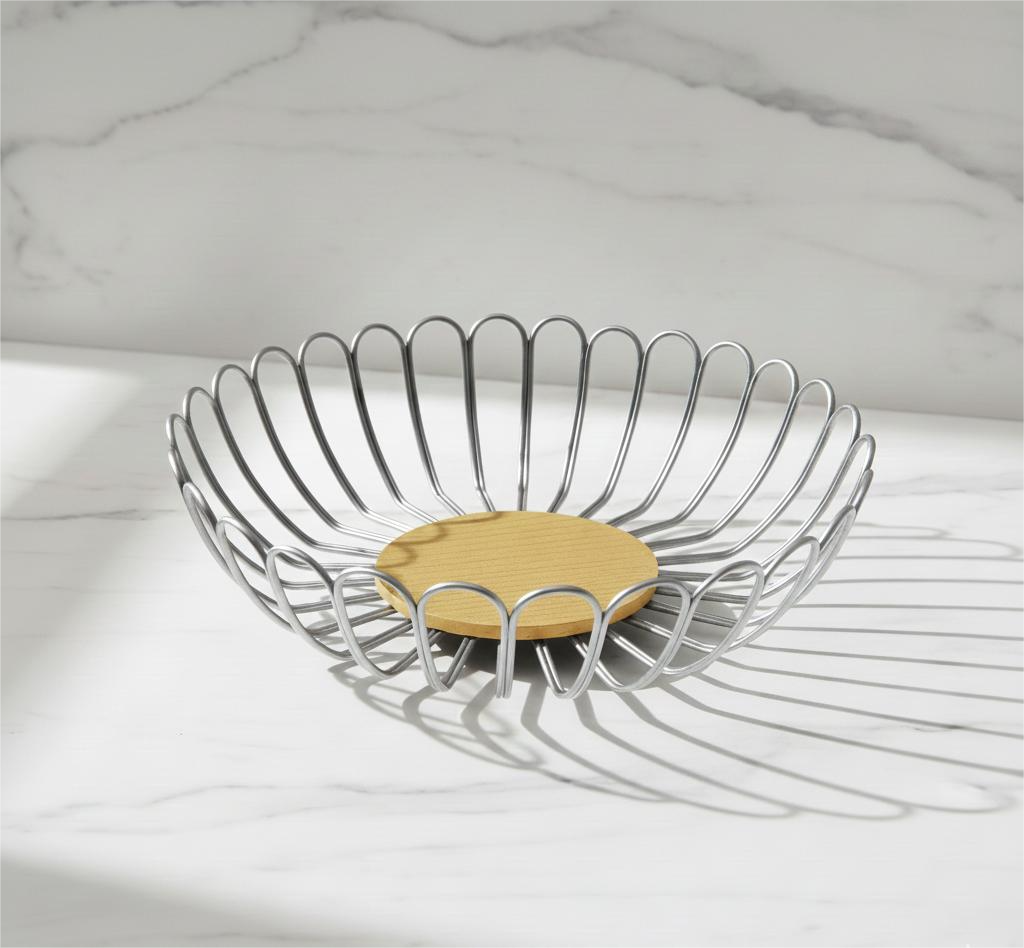 Petal Design Metal Wire Serving Bowl