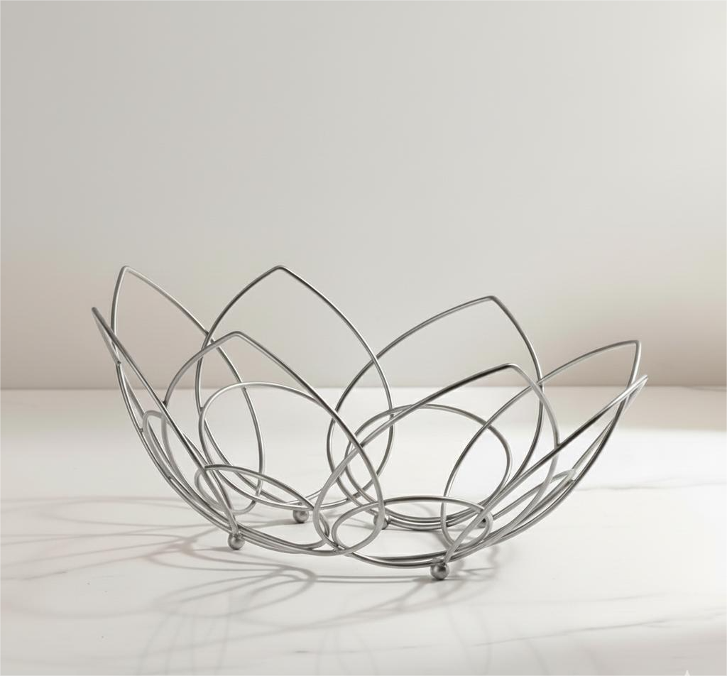Modern Lotus Wire Fruit Bowl
