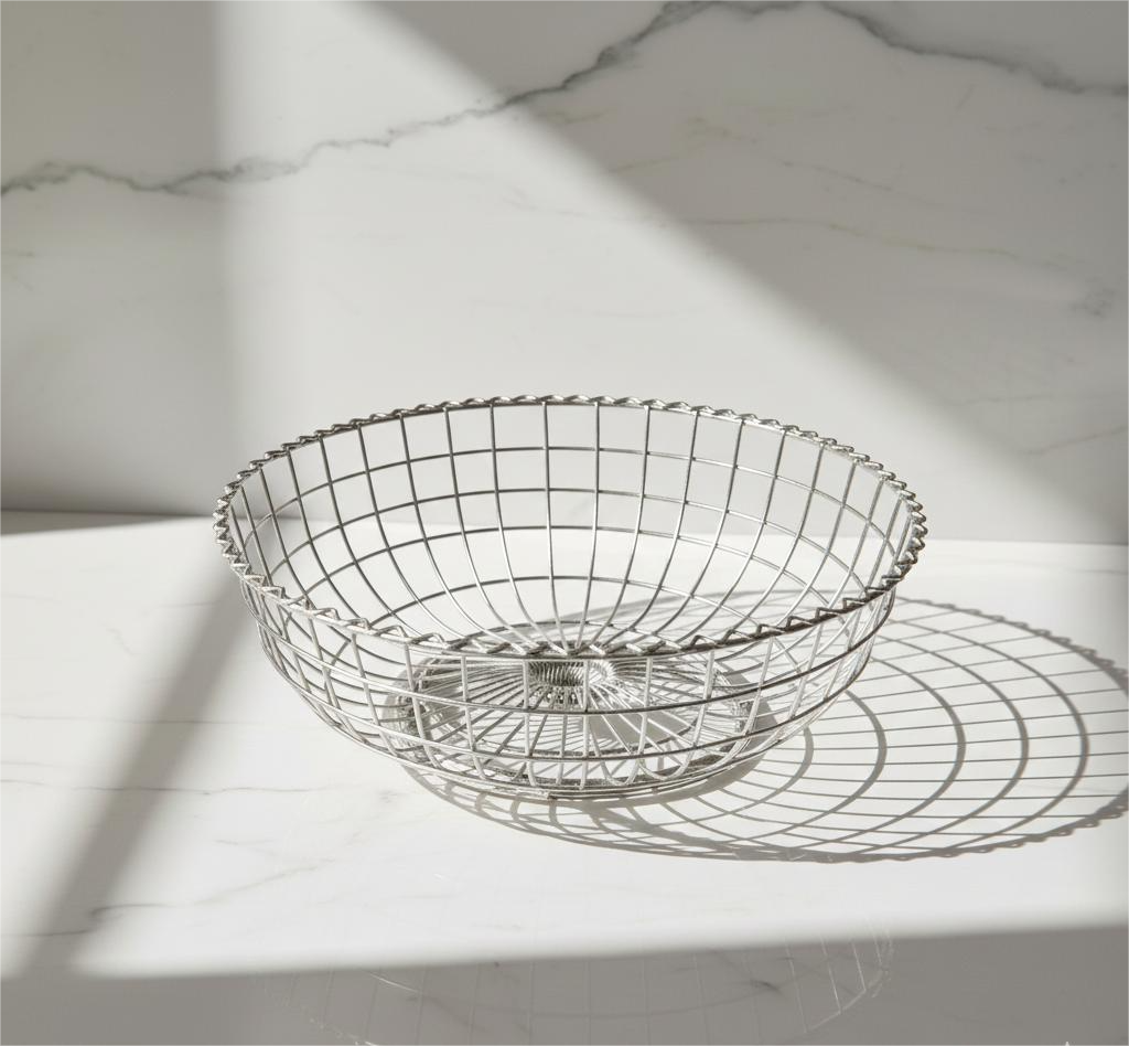 Crimped Rim Wire Fruit Bowl